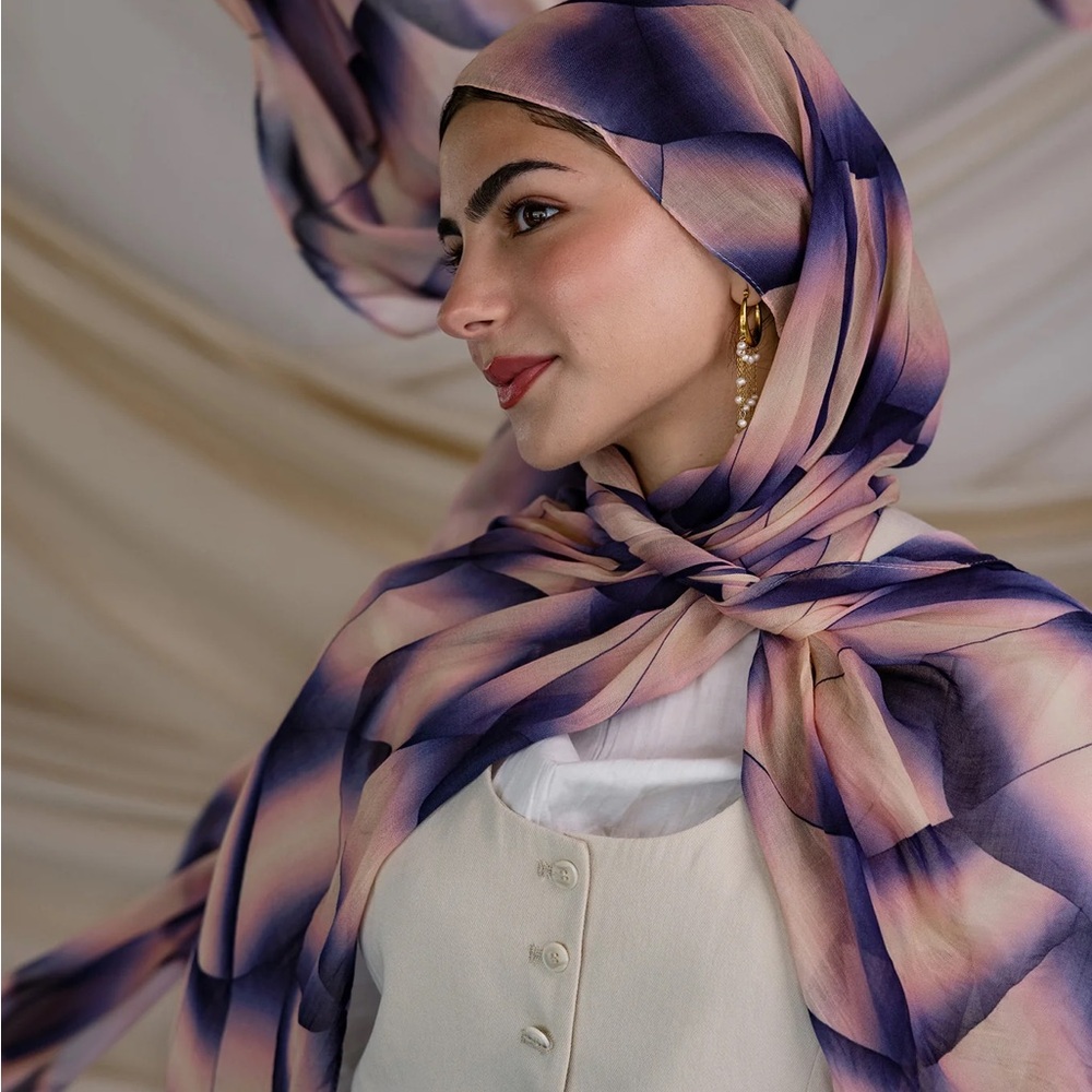 Sunset Grid Vela Scarf size Standard